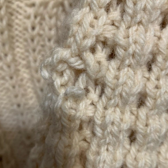 Vintage GAELTARRA Handloomed Aran 100% Pure New Wool Fisherman Sweater - Picture 10 of 12